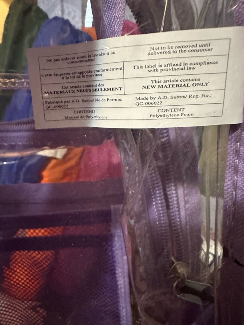 Clear Purple Trailmaker Backpack with Mesh Organizer - Picture 3 of 3